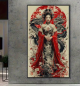 Preview: Diamond Painting Drachenkaiserin in rotem Gewand
